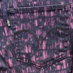 Levi's Black and Purple Textured Jeans